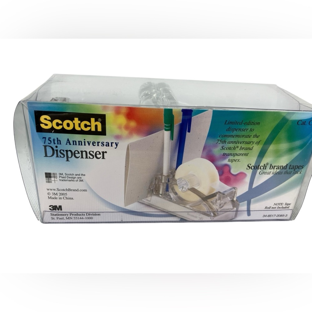 Scotch Clear Acrylic Tape Dispenser + 6 Rolls Magic Tape Modern Limited Edition